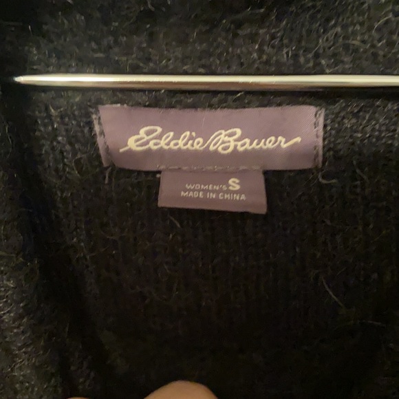 Black Eddie Bauer Cowl Neck Sweater - Picture 4 of 7